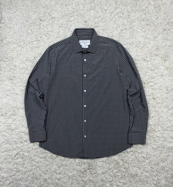 Mizzen+Main Other - Mizzen+Main Leeward Dress Shirt Mens Large Standard Fit Navy Plaid Check Stretch